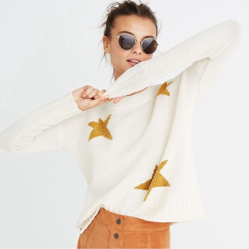 Madewell Merino Wool Star Pullover Sweater